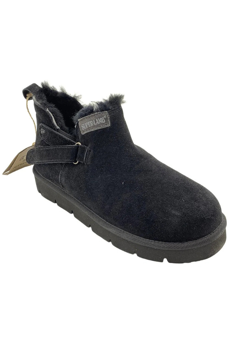 SUPERLAMB Women's Ongi Shearling Style Boots Black - Medium